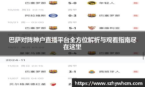 巴萨对阵神户直播平台全方位解析与观看指南尽在这里