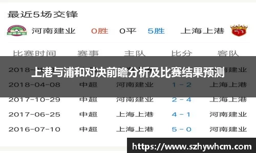 上港与浦和对决前瞻分析及比赛结果预测