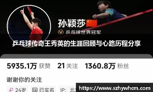 乒乓球传奇王秀英的生涯回顾与心路历程分享